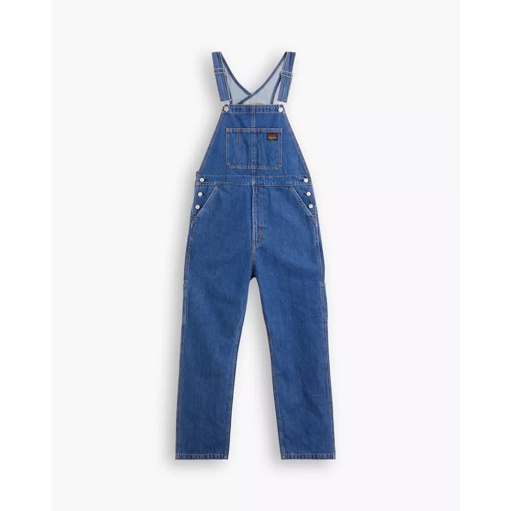Levi's Denim Bib Overalls Carpenter Workwear Dungarees Pockets Adult Small Work